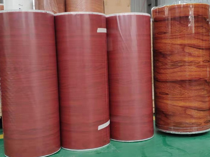 Wood grain transfer film